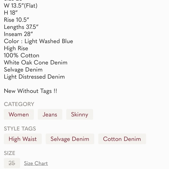 Levi’s 501s High Rise Selvage White OAK Skinny Jeans Button Fly light Washed - Picture 12 of 12